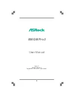 ASROCK 890GM PRO3 - V1.1 User Manual предпросмотр