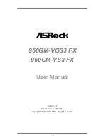 Предварительный просмотр 1 страницы ASROCK 960GM-VS3 FX User Manual