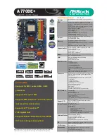 ASROCK A770DE Specifications предпросмотр