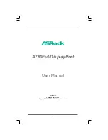 ASROCK A780FULLDISPLAYPORT User Manual предпросмотр