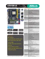 ASROCK A780GM-LE Brochure предпросмотр