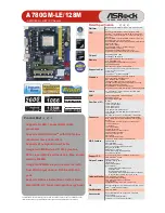 Предварительный просмотр 1 страницы ASROCK A780GM-LE128M Brochure