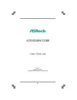 ASROCK A780GMH 128M User Manual preview