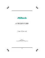 ASROCK A780GXH 128M User Manual preview