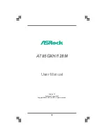 Preview for 1 page of ASROCK A785GXH 128M User Manual