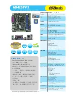 ASROCK AD425PV3 Specifications preview