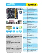 Предварительный просмотр 1 страницы ASROCK AD525PV Brochure