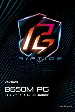 Предварительный просмотр 1 страницы ASROCK B650M PG Riptide WiFi User Manual