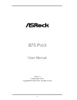 Предварительный просмотр 1 страницы ASROCK B75 Pro3 User Manual