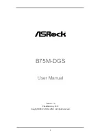 Предварительный просмотр 1 страницы ASROCK B75M-DGS User Manual