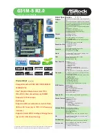 ASROCK G31M-S R2.0 QVL Brochure предпросмотр