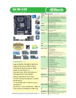 ASROCK G41M-GE3 Specifications предпросмотр