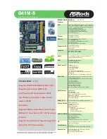 Предварительный просмотр 1 страницы ASROCK G41M-S Specifications