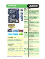 Preview for 1 page of ASROCK G41M-S3 Specifications