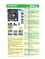 ASROCK G41MH-LE3 Brochure & Specs предпросмотр