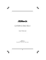 ASROCK G41MH/USB3 R2.0 User Manual preview