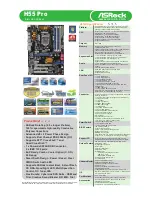 Предварительный просмотр 1 страницы ASROCK H55 PRO - V1.0 Brochure