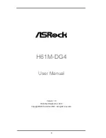 Предварительный просмотр 1 страницы ASROCK H61M-DG4 User Manual