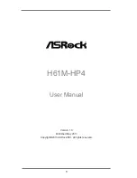 Предварительный просмотр 1 страницы ASROCK H61M-HP4 User Manual