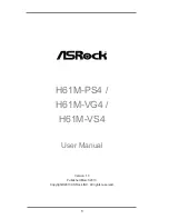 Предварительный просмотр 1 страницы ASROCK H61M-PS4 User Manual