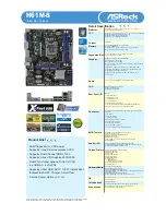 Предварительный просмотр 1 страницы ASROCK H61M-S Datasheet