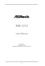 Предварительный просмотр 1 страницы ASROCK IMB-1212 User Manual