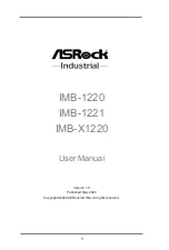 Предварительный просмотр 1 страницы ASROCK IMB-1220 User Manual