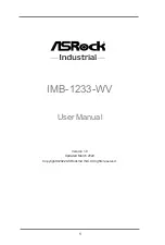 Предварительный просмотр 1 страницы ASROCK IMB-1233-WV User Manual