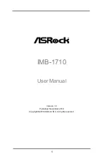 Предварительный просмотр 1 страницы ASROCK IMB-1710 User Manual