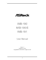 ASROCK IMB-190 User Manual предпросмотр