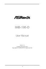 Предварительный просмотр 1 страницы ASROCK IMB-195-D User Manual