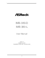 Preview for 1 page of ASROCK IMB-380-D User Manual