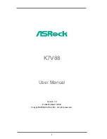 Предварительный просмотр 1 страницы ASROCK K7V88 User Manual