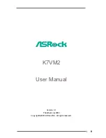 Предварительный просмотр 1 страницы ASROCK K7VM2 User Manual