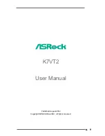 Предварительный просмотр 1 страницы ASROCK K7VT2 User Manual