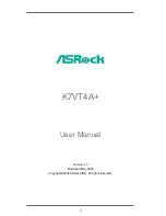 Предварительный просмотр 1 страницы ASROCK K7VT4A PRO User Manual