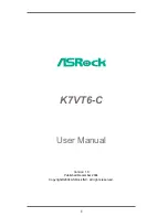 Предварительный просмотр 1 страницы ASROCK K7VT6-C User Manual