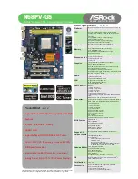 Предварительный просмотр 1 страницы ASROCK N68PV-GS Brochure