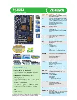 Предварительный просмотр 1 страницы ASROCK P43DE2 Specifications