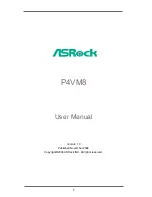 Предварительный просмотр 1 страницы ASROCK P4VM8 User Manual