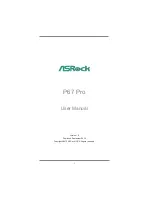 Preview for 1 page of ASROCK P67 Pro User Manual