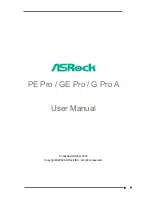 Preview for 1 page of ASROCK PE PRO User Manual