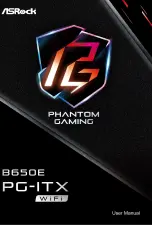 ASROCK PHANTOM GAMING B650E PG-ITX WiFi User Manual preview