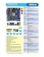 Предварительный просмотр 1 страницы ASROCK PV530-ITX - Brochure