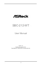 Предварительный просмотр 1 страницы ASROCK SBC-212-WT User Manual