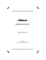 Preview for 1 page of ASROCK U3S3 FX User Manual