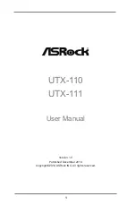 ASROCK UTX-110 User Manual preview