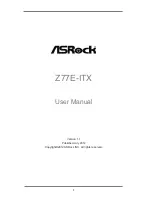 ASROCK Z77E-ITX User Manual preview