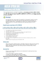 Preview for 8 page of Assa Abloy 179A S4 Mounting Instruction