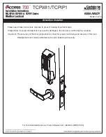 Предварительный просмотр 1 страницы Assa Abloy CL33700 TCPWI1 Installation Instructions Manual